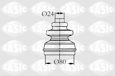 Комплект пильовиків гумових Sasic (2873793)