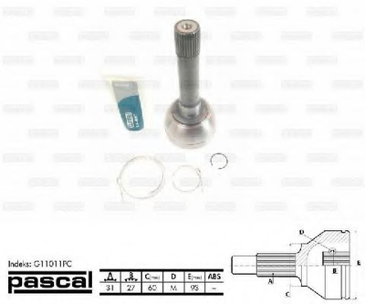 Шарнір привідного валу Pascal (G11011PC)