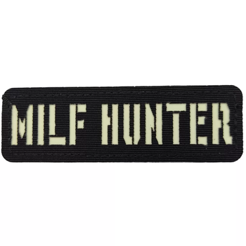 Патч / шеврон светящийся Milf Hunter Laser Cut черный