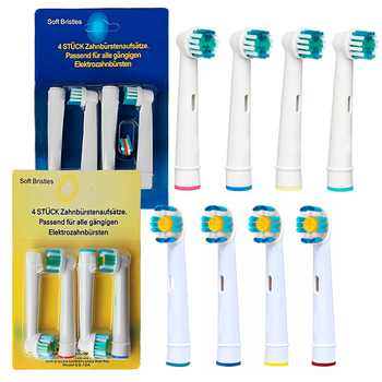 Набор насадки для электрических зубных щеток Oral-B Precision Clean EB20 4 шт и 3d white EB18 4 шт