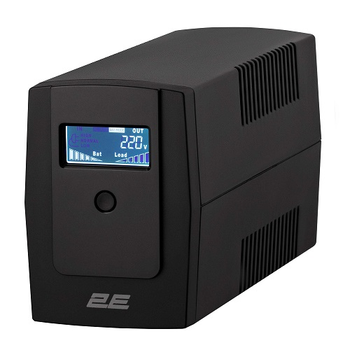 Джерело безперебійного живлення з дисплеєм 2E 650ВA/360Вт LCD USB 2xSchuko Black (2E-DD650)