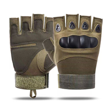 Захисні рукавиці CSJ Half Finger Tactical Gloves Green - L