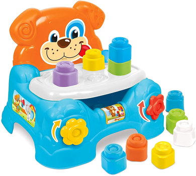 Fotel edukacyjny Clementoni Baby Clemmy Little Dog Bricks Żółty (8005125170807)