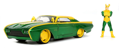 Металева модель автомобіля Jada Toys Marvel LokiFord Thunderbird Muscle Car з фігуркою 1:24 (4006333080333)