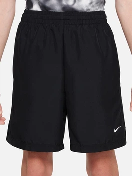 Spodenki młodzieżowe chłopięce Nike B Nk Df Multi Wvn Short DX5382-010 134-140 cm (M) Czarne (196153473928)