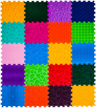 Масажний килимок Ortek Мега Мікс Пазли 20 елементів (11025) (2000000110257)