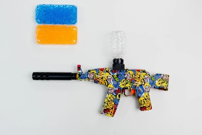 Дитячий іграшковий автомат на орбізах Орбіган АК-47 Colorful стріляє гідрогелевими кулями Гель бластер акумуляторний + 1000 орбізів