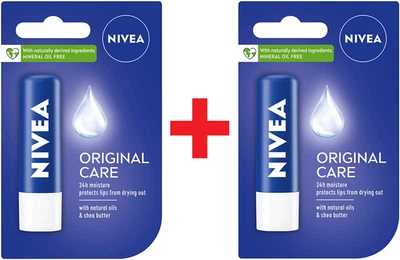 Упаковка бальзамов для губ NIVEA Основной уход 4.8 г х 2 шт (4003000002075)