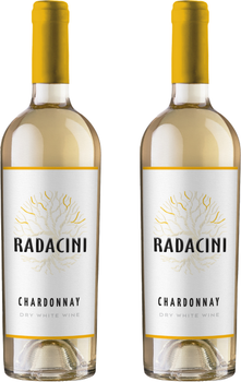 Вино Radacini Chardonnay белое сухое 0.75 л 13% х 2 шт (4840267007550_G)