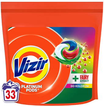 Капсули для прання Vizir Platinum PODS Color + Fairy Effect 33 шт (8700216200127)
