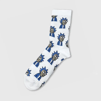 Шкарпетки Crazy Llama's Рік і Морті Білі, One Size 37-44р.