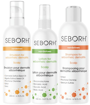 Zestaw Seborh na łojotokowe zapalenie skóry szampon 200 ml + emulsja 200 ml + płyn do skóry głowy 150 ml (5903689118491)
