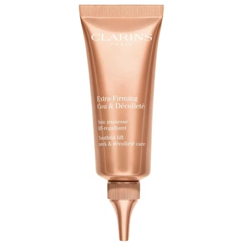 Clarins Extra-Firming Youthful Lift Neck & Décolleté Care зміцнюючий крем для шиї та зони декольте проти зморшок та темних кіл 75 мл (0156)