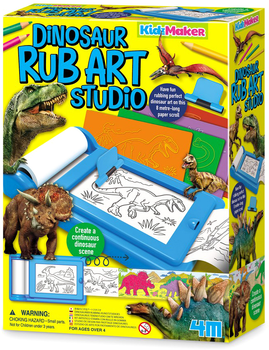 Zestaw kreatywny 4M Kidz Maker Dinosaur Rub Art Studio (4893156047908)