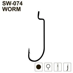 Гачки MiniMax Worm SW-074 # 4/0 BLN 5шт. ring