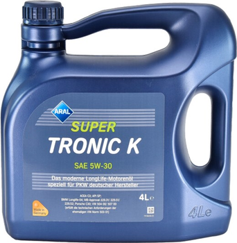 Моторна олива Aral SuperTronic K 5W-30 4 л (15DBCD)