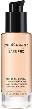 Podkład matujący Bare Minerals BarePro Performance Wear SPF 20 01 Fair 30 ml (0098132504664)
