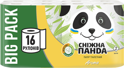 Туалетний папір Сніжна Панда Арома 2 шари 16 шт (4820183971289)
