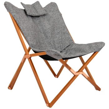 Крісло розкладне Bo-Camp Bloomsbury L, дерев'яний каркас, до 120 кг, Grey (1200370)