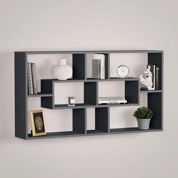 Книжная полка ПК-4 648х1200х220 мм Антрацит