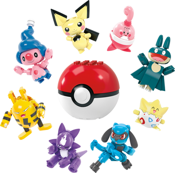 Конструктор Mattel Mega Pokemon 8-pack of Trainers 189 деталей (0194735107902)