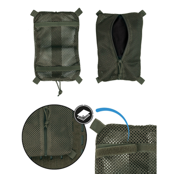 Підсумок універсальний сітчастий Sturm Mil-Tec Mesh Bag with Velcro Olive M (16003601)