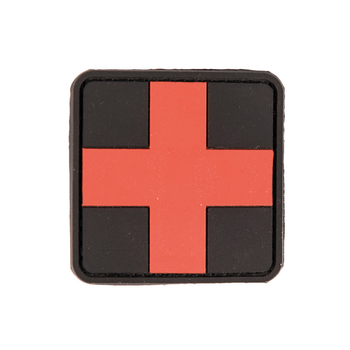 Нашивка на липучці Sturm Mil-Tec First Aid Patch PVC 3D Large Black (16830402)