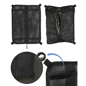 Підсумок універсальний сітчастий Sturm Mil-Tec Mesh Bag with Velcro Black L (16003702)
