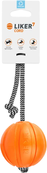 Іграшка для собак Liker Cord М'ячик з мотузкою 7 см (4820152569578)