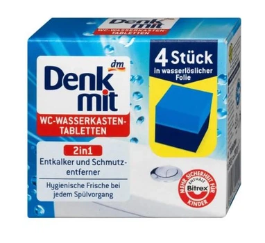 Таблетки для бачка унитаза Denkmit 2 в 1, 4 шт. (2707539)