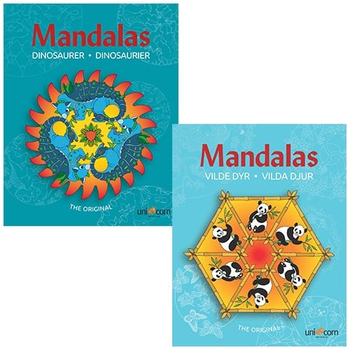 Książki do kolorowania Mandalas Dzikie zwierzęta i dinozaury 2 szt (5713516000475)