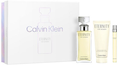 Подарунковий набір для жінок Calvin Klein Eternity Woman Парфумована вода 100 мл + Лосьйон для тіла 100 мл + Парфумована вода 10 мл (3616304966682)