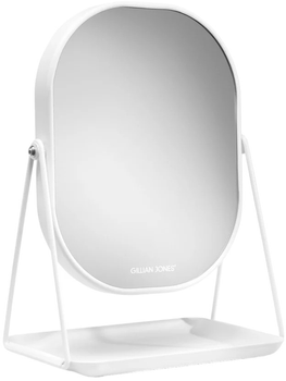 Lusterko kosmetyczne Gillian Jones Table Mirror With Tray White (5713982011463)