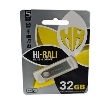 Флеш память 32Gb Hi-Rali Shutter Silver USB 2.0 (57907)