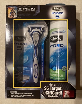 Подарочный набор Schick X-Men Gift Pack (бритва Schick Hydro 5 Razor и гель для бритья для чувствительной кожи Schick Hydro 238 г)