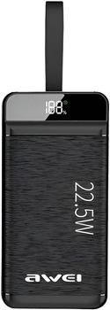 УМБ Awei P140K 30000mAh USB-C Black (6954284002370)