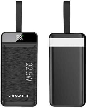 Powerbank Awei P140K 30000mAh USB-C Black (6954284002370)
