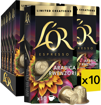 Набор кофе в капсулах L'OR Espresso Arabica Rwenzori Uganda Limited Creations 10 шт х 10 пачек (8711000482889)