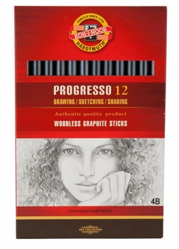 Карандаш бездеревный Progresso. 4B 12шт. Koh-I-Noor 8911 4B 8593539098706