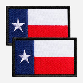 Набор шевронов на липучке IDEIA Флаг Штата США Техас 5 х 8 см 2 шт Синий (4820227287086)