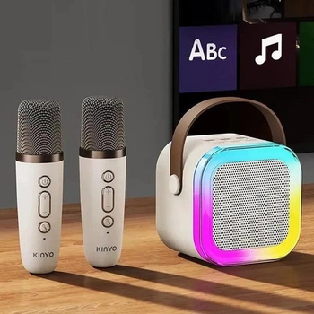 Портативная Bluetooth-колонка для караоке с сабвуфером и беспроводной микрофоном
