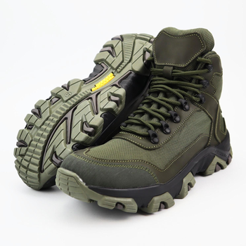 Кожаные демисезонные ботинки OKSY TACTICAL Оlive арт. 070112-cordura 45 размер