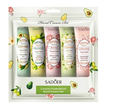 Набір парфумованиих кремів для рук SADOER (5*30 g)