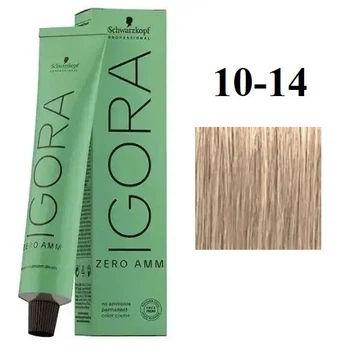 Стойкая крем-краска без аммиака Schwarzkopf Igora Zero Amm 10-14 Ультра блонд 60 мл