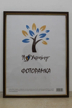 Фоторамка 30Х45, светло-коричневый с золотой вставкой, 1511-5120, СТЕКЛО + ДВП