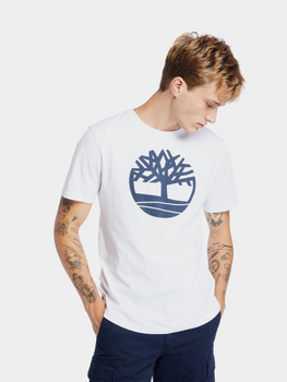 T-shirt męski bawełniany Timberland TB0A2C2R S Biały (193393783916)