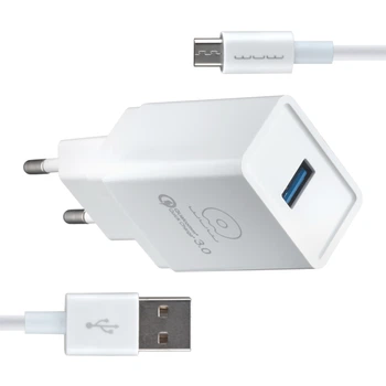 СЗУ WUW T27 Quick Charge 3.0 3A with Micro Cable USB White