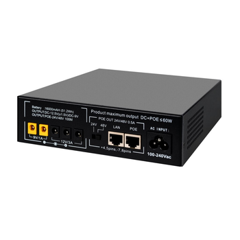 ИБП для роутеров/коммутаторов/PON/POE-430 60 Вт GreenVision GV-701-UPS-DC16-60W, 5/9/12V, 1/2/3A 16000MAh Бесперебойник для WI-Fi UPS для роутера