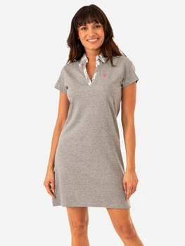 Платье-футболка короткое летнее женское U.S. Polo Assn 215907-9800A(HEATHER GRAY) XS Серое