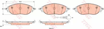 Колодка торм. диск. VW PASSAT передн., TRW (GDB1918)